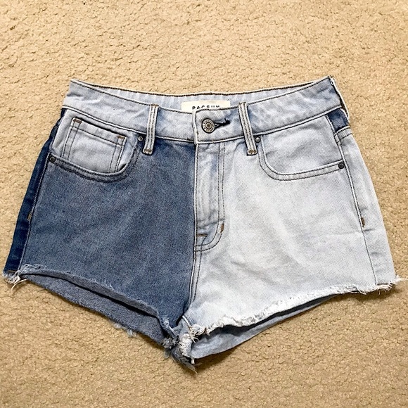 🆕🔥PACSUN SUPER FREAKING CUTE&STYLISH&TRENDY DARKDENIM/LIGHT-DENIM/COLOR BLOCK - Picture 2 of 8
